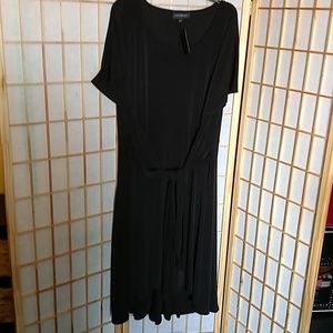 Lane Bryant Black Faux Wrap Dress NWT